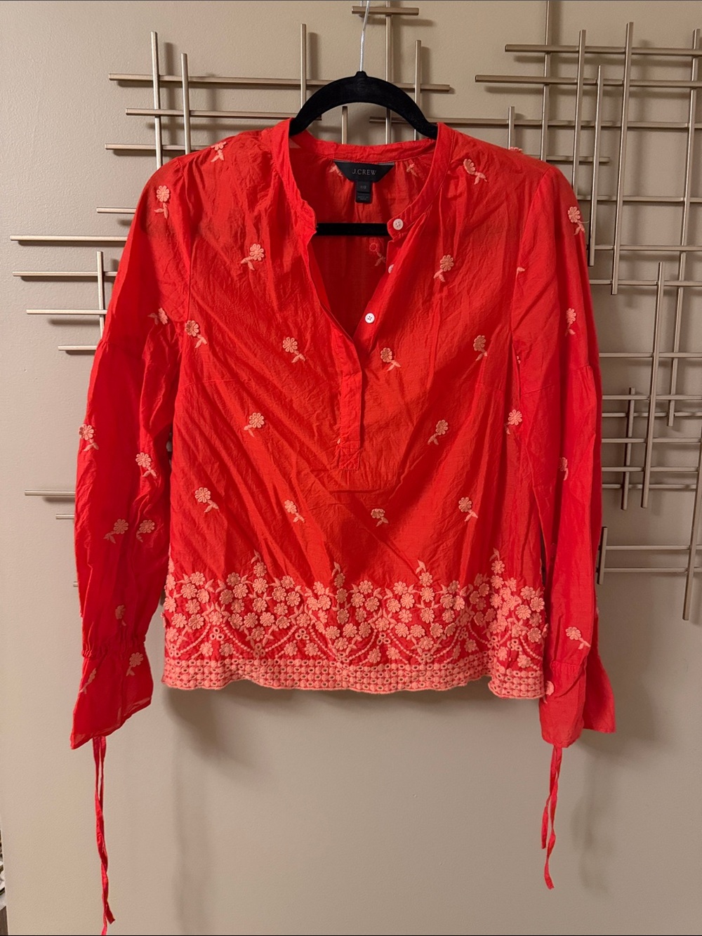J. Crew Embroidered Peasant Tunic